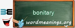 WordMeaning blackboard for bonitary